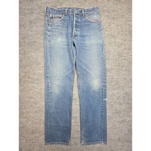 Vintage Levis 501XX Jeans Men's 34 x 36 (FITS 32 x 31) Blue Faded Marks Made USA